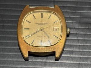 IWC International Watch Co. シャフハウゼン　18K 750 金無垢　57.7g 自動巻き　スクエア　ゴールド　デイト　稼働品　トップのみ