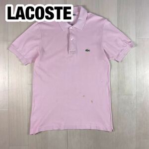 LACOSTE ラコステ 半袖ポロシャツ 4 ピンク ワニ