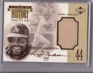 【バットカード】1999Upper Deck A Piece of History 500 Club Regie Jackson