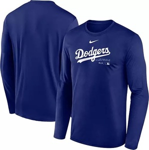 【USサイズ 2XL★選手使用と同じモデル】 NIKE ナイキ ロンT メンズ ドジャース Los Angeles Dodgers Royal Authentic Collection