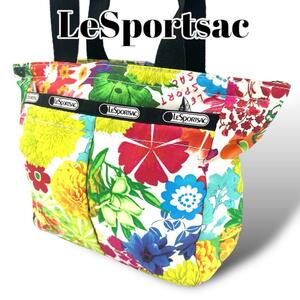 LeSportsac レスポートサック カラフル花柄トートバッグ