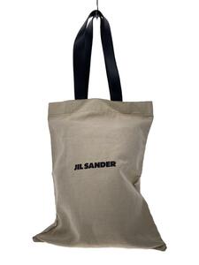 JIL SANDER◆トートバッグ/キャンバス/WHT/無地