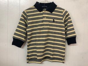 値下げ !　訳あり クリックポスト可 未使用 ラルフローレン Ralph Lauren キッズ ベビー ボーダー 長袖 ポロシャツ 6-12M 80-90cm Y-2-17