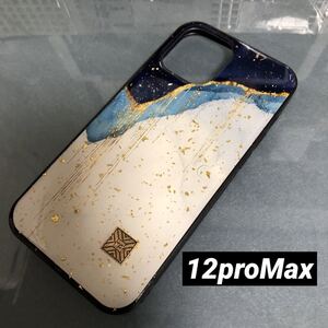 グリッター　 iPhone12promaxケース　管理大理石3 メンズ