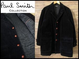 送無 G② 存在感抜群 Paul Smith COLLECTION ポールスミス コレクション キルティング コンチョ クルミボタン 太畝 コーデュロイ コート L