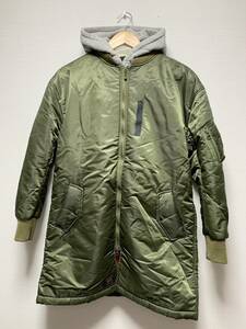 美品☆[glamb] 16AW 定価42,900 Arnold Long MA-1 ロングフライトジャケット コート S グリーン GB16WT JKT08 グラム