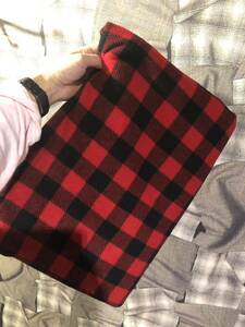 1円 ★ Rockmount ranch wear ★ アメリカ製 ★ ロックマウント fleece blanket フリースブランケット USA製 1063-RB レッド　FK