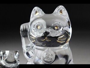 【西】Za493 Baccarat バカラ 招き猫　　