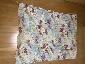 昭和レトロ　田舎　木綿　当時品　掛けふとん　シングルサイズ　　田舎ふとん　布団　180cm×135cm 中古