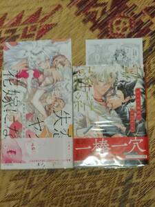 灰崎めじろ　「失恋ヤクザ花嫁になる　アニメイトリーフレット付き」「ゆうかく縁結び　アニメイトペーパー付き」　2冊セット