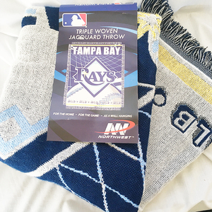 MLB タンパベイ レイズ TAMPABAY RAYS ジャガード スローブランケット 織物 ブランケット アメリカ製 USA製 2890