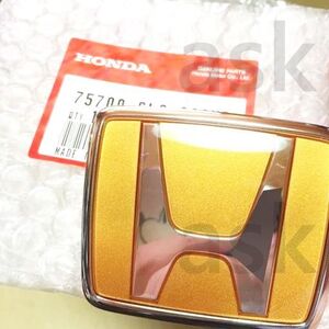 ★新品 生産終了 激レア Honda NSX用 フロント H エンブレム *YR514P* イモラオレンジパール Imola Orange Pearl Emblem ホンダ 純正部品