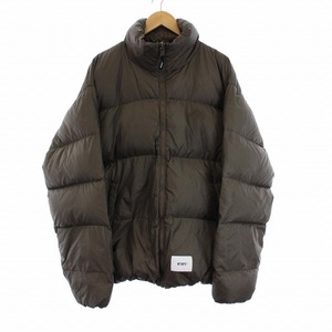 ダブルタップス WTAPS 19AW EX39 BIVOUAC JACKET ダウンジャケット アウター ジップアップ スタンドカラー 04 XL カーキ