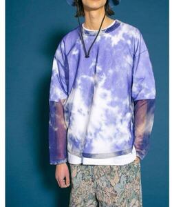 monkey time TYEDYE PRINT MESH LSL メッシュロングスリーブ BEAUTY&YOUTH UNITED ARROWS モンキータイム 長袖Tシャツ カットソー