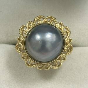 海水マベパールリング　指輪　本真珠