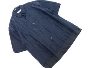 ネコポスOK green label relaxing グリーンレーベルリラクシング ユナイテッドアローズ リネン混 シャツ sizeS/紺 ■◆ ☆ eeb3 メンズ