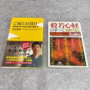 T★2冊★図解　般若心経のすべて 花山勝友 ご縁とお役目 仏教/経典/密教　魂と肉体 精神 スピリチュアル　宗教 メンタルヘルス 終活