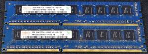 2GB 2枚組 (合計:4GB) PC3L-10600E DDR3L-1333 ECC 1.35V/1.5V 1Rx8 片面実装 240pin ECC Unbuffered DIMM hynix (管:ED181 x1s