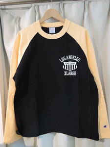 X-LARGE XLARGE エクストララージ XLARGE×Champion REVERSE WEAVE RAGLAN L/S TEE イエロー Mサイズ 人気商品 送料￥230～ 値下げ