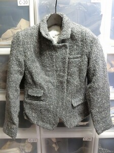 BANANA REPUBLIC BOUCLE ZIP JKT ジャケット 2 グレー #V-700029301 バナナリパブリック