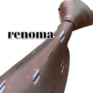 ★renoma★　レノマ　ブラウン系　総柄　日本製