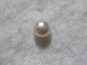 極上テリツヤ片穴☆綺麗国産アコヤ真珠 pearl本真珠和珠 宝飾品の外し石　5　極上片穴ルースの為、初心者にもおすすめ　同梱可能 324-1
