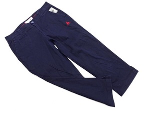 le coq sportif ルコックスポルティフ ロゴ クロップド パンツ sizeL/濃紺 ■◇ ☆ elb3 レディース