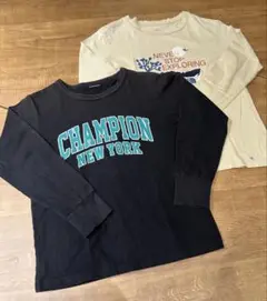 CHAMPION、ノースフェイス　ロンT 2枚まとめ売り　140