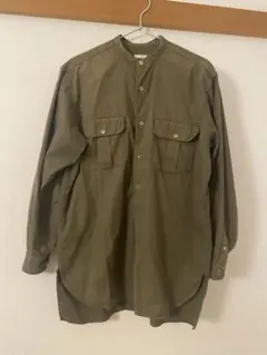 COMOLI（コモリ）バンドカラー プルオーバーシャツ khaki（カーキ）S