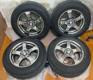 【基本手渡し】ブリヂストン BLIZZAK VRX 195/65R15 PCD100 4穴 WORK NEZART SPORT 6.5J+45 タイヤホイール4本セット