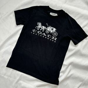 【極美品】COACH コーチ ホースアンドキャリッジ Tシャツ ブラック　XS