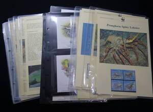 B125◆収集家放出品◆外国切手（WWF・世界自然保護基金）/未使用/バラ・FDC（解説ページ付）/各種◆まとめ売り