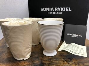 ■SONIA RYKIEL ソニアリキエル　リーニュ　フリーカップ　トレー欠品　5客　箱付き　カップ 食器