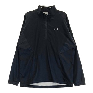 UNDER ARMOUR アンダーアーマー MGF3244 ハーフジップ 蓄熱 長袖ブルゾン ブラック系 LG [240101199780] ゴルフウェア メンズ