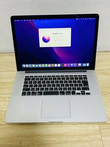 【中古】MacBookPro Retina 15インチ A1398 Mid 2015 Core i7 2.2GHz メモリ 16GB SSD 256GB MJLU2J/A Office 2021 (M017)