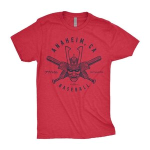 【Sサイズ】ロサンゼルス エンゼルス サムライ 兜 Tシャツ 大谷翔平 LOS ANGELES ANGELS ROTO WEAR Anaheim Samurai Helmet T-Shirt