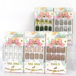 ネイルチップ NAIL NINA ベージュ他 未使用 5点セット まとめて 大量 コスメ 外装難有 レディース NAIL