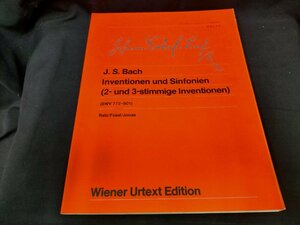★楽譜　バッハ インヴェンションとシンフォニア　ウィーン原典版 音楽之友社　Used