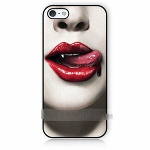 iPhone4 4S唇 リップ 口紅 キバ アートケース 保護フィルム付