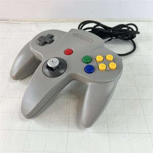 N64　任天堂64用コントローラ NUS-005 グレー アナログスティック良好！