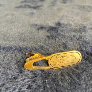 【Cartier】カルティエ タイクリップ タイピン　ガスライター裏蓋デザイン アンティーク コレクター 品