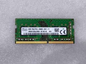 SK hynix HMA81GS6JJR8N-VK エスケイハイニックス ノートパソコン用メモリ 8GB 1枚 1Rx8 PC4-2666V クリックポスト対応