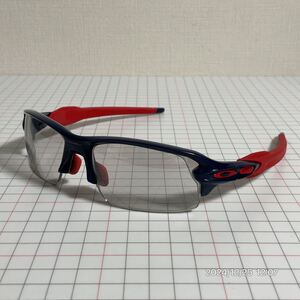 美品 OAKLEY オークリー FLAK 2.0 ナイロール ネイビー×レッドカラー サングラス メガネ 眼鏡