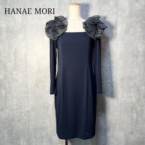 HANAE MORI ハナエモリ フリルショルダー オケージョン セレモニー ワンピース