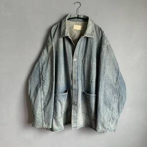 YOKO SAKAMOTO 24SS デニムカバーオール M ヨーコサカモト fade indigo デニムジャケット オーバーサイズ