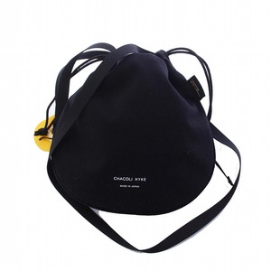 未使用品 ハイク HYKE CHACOLI DRAWSTRING BAG ドローストリングバッグ ショルダーバッグ 黒 ブラック /KH レディース