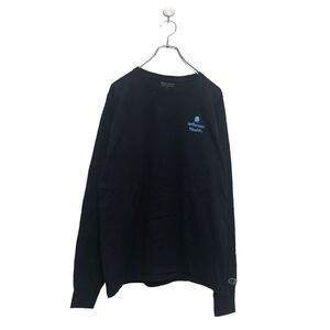 Champion 長袖 プリント Tシャツ チャンピオン M ネイビー バックプリント ロンT ロングTシャツ 古着卸 アメリカ仕入 a604-6426