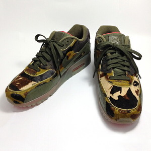 【美品】【中古】NIKE ナイキ AIR MAX 90 エア マックス 90 CU0675-300 スニーカー CAMO CROC カモ クロック メンズ カーキ