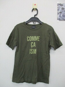 ★COMME CA ISM キッズ用 半袖 ロゴプリント Tシャツ カーキ色（１３０）