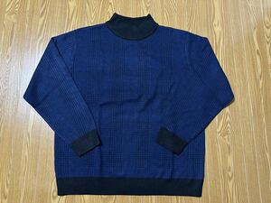 GU ジャガードセーター グレンチェック ブルー ハイネックセーター ZARA H&M UNIQLO UNITED ARROWS SHIPS JOURNAL STANDARD BEAMS